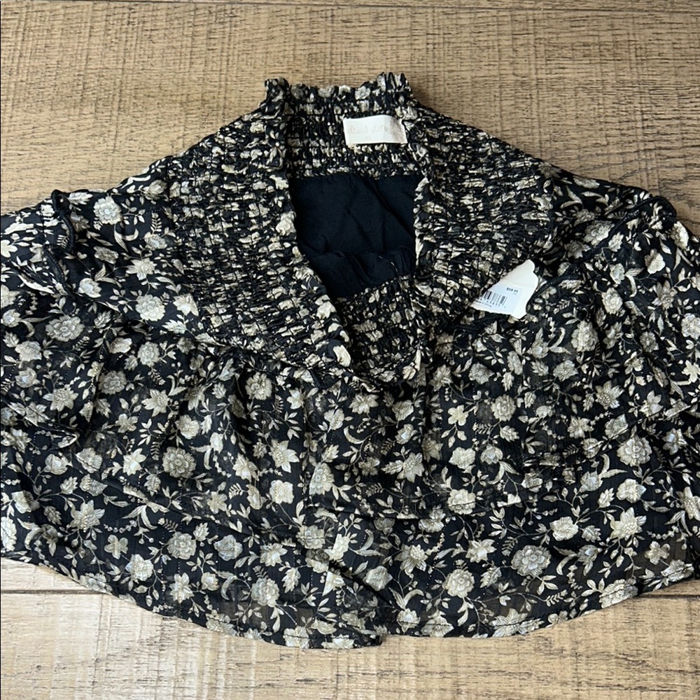Altar’d state  Floral Black, gray and gold Skirt - Picture 4 of 8